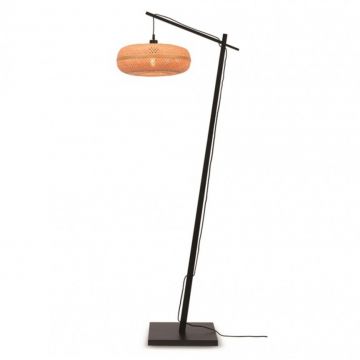 Lampadar eco din bambus Palawan negru/ natur, 40x15cm