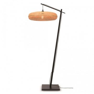 Lampadar eco din bambus Palawan negru/ natur, 60x15cm