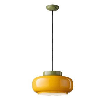 Lustra design retro realizata manual din ceramica si sticla MARACANÃ€