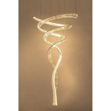 Lustra LED casa scarii design deosebit CHARMES 2B crom