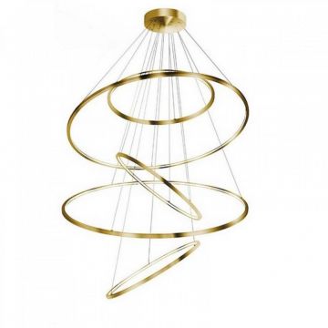Lustra LED XXL dimabila design modern casa scarii Wheel auriu ZZ AZ3138