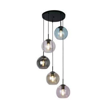 Lustra moderna cu 5 pendule colorate Mardi Gras II