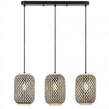 Lustra suspendata design industrial Adalla rattan