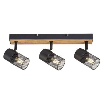 Plafoniera 3L design industrial Metta negru