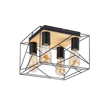 Plafoniera 4L design industrial Boire negru