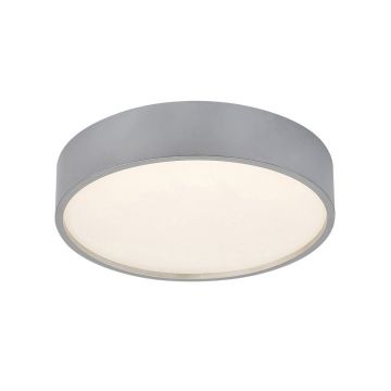 Plafoniera LED design modern Larcia IP44 argintiu, alb