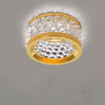 Spot incastrabil dimabil, cristal K10 Korb auriu Str 10-461 gold/EBL OR