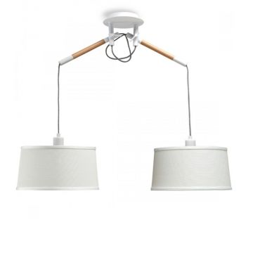 Lustra cu 2 Pendule design modern NORDICA alba
