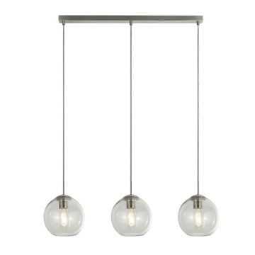 Lustra cu 3 pendule din sticla transparenta Balls