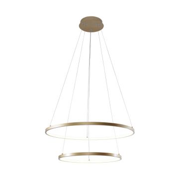 Lustra LED moderna design circular BRENO auriu 40/60cm