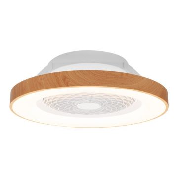 Lustra LED Smart cu Ventilator si telecomanda TIBET alb/lemn
