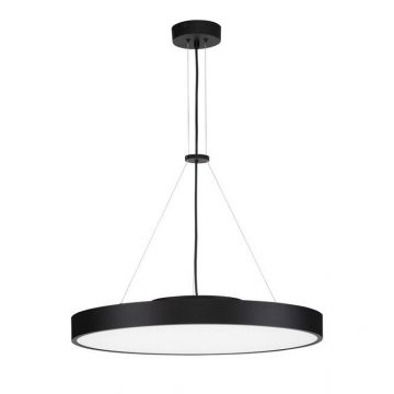 Lustra LED suspendata design circular PERFECT 60cm negru CCT Dimmable