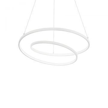 Lustra LED suspendata design modern circular OZ SP D60 ON-OFF BIANCO