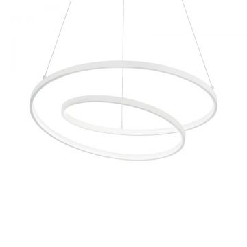 Lustra LED suspendata design modern circular OZ SP D80 ON-OFF BIANCO