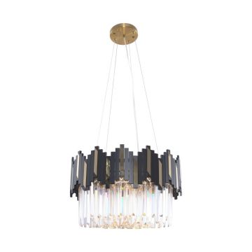 Lustra suspendata eleganta design modern ROTTA negru mat