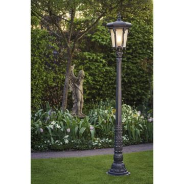 Stalp iluminat exterior din fier forjat, inaltime 263,5cm, AL6920