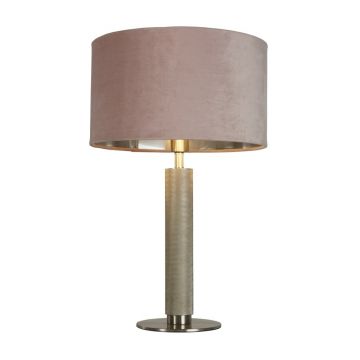 Veioza/Lampa de masa design decorativ London argintiu/roz