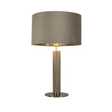 Veioza/Lampa de masa design decorativ London argintiu/taupe