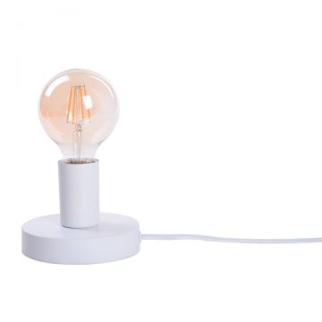 Veioza, lampa de masa design industrial Bowie alb 6570 RX
