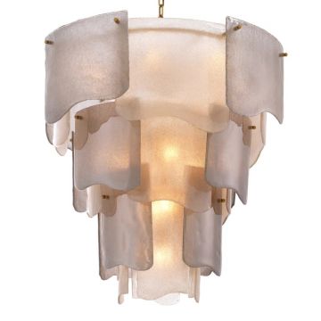 Candelabru LUX design deosebit Asinara L, sticla fumurie