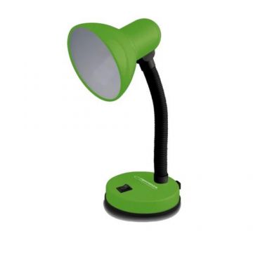 Lampa de birou cu brat flexibil, Esperanza ELD109G, 31cm inaltime, dulie E27, Verde