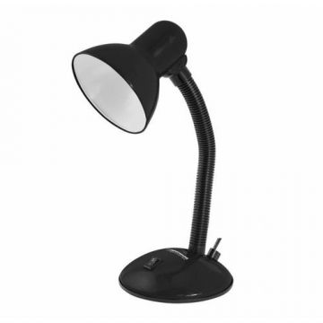 Lampa de birou E27 Esperanza Arcturus ELD107B, cu brat flexibil, 12W, Negru