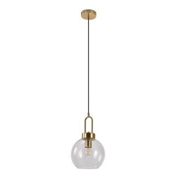 Lustră alămie cu abajur din sticlă ø 20 cm Luton – House Nordic