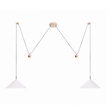 Lustra cu 2 pendule LED suspendate VULCANO II
