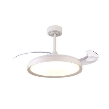 Lustra LED CCT cu ventilator si telecomanda MISTRAL alb MA-8826