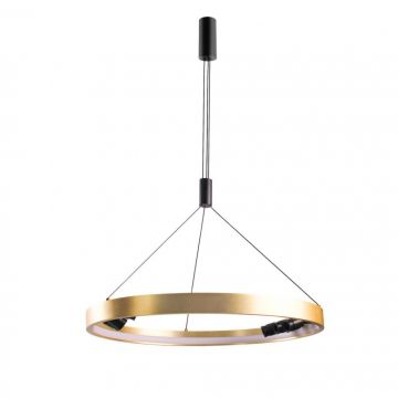 Lustra LED dimabila suspendata moderna SERAFINO 60 3-step dimm auriu/negru