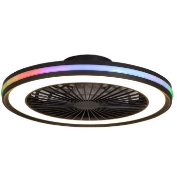Lustra LED RGB CCT cu ventilator si telecomanda GAMER big negru MA-7862