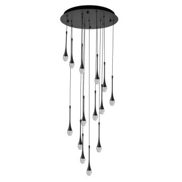 Lustra LED XXL suspendata design decorativ DALMA 14 round BK