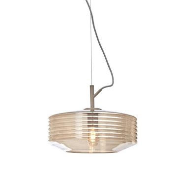 Lustra/Pendul design decorativ Verona ribbed, amber