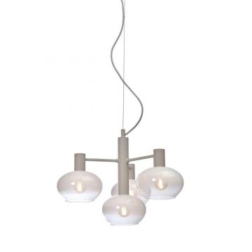 Lustra suspendata design decorativ Bologna 4L gradient/alb