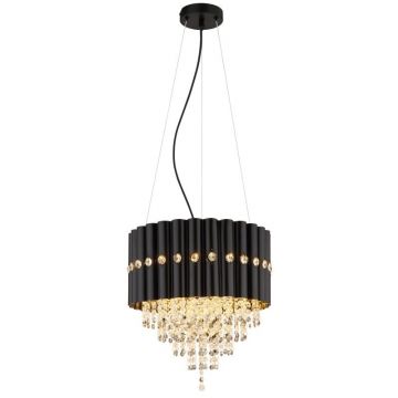 Lustra suspendata, Metal Negru, Cristale K5, ELEOS 63149-3 GL
