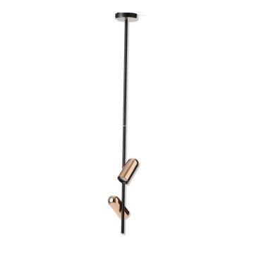 Pendul cu 2 spoturi stil minimalist VIVI TOP 2 negru/auriu