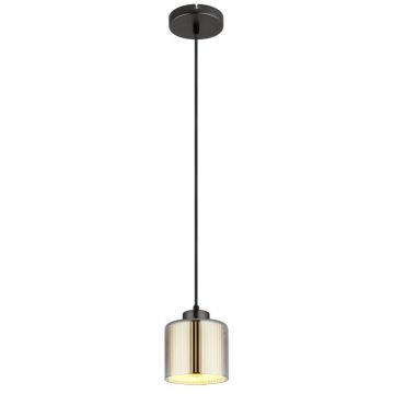 Pendul design modern FELICIA negru/crom 16056H GL