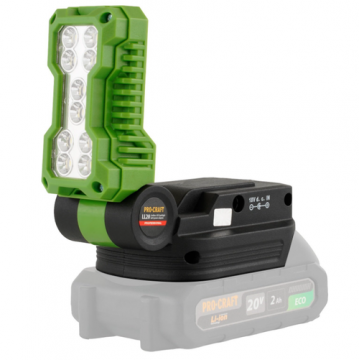 Reflector LED portabil pe acumulator Procraft 16446, 500 lm, fara acumulator/incarcator incluse (Verde/Negru)