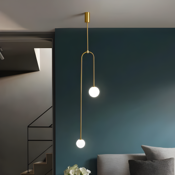 Aplica Aurie Premium cu Design Elegant și 2 Globuri – Un Accent Chic pentru Orice Cameră, Model DM2421-2