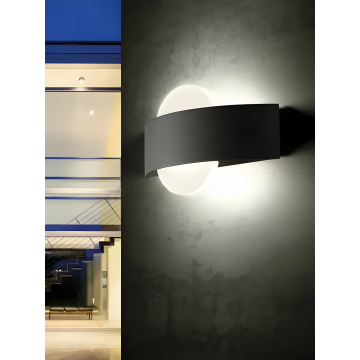 Aplică de Exterior Modernă din Aluminiu, Gri, cu Lumina Neutră – Calitate și Eleganță, Model 99139/16, IP65, 10W