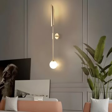Aplică de Perete Luxoasă cu Design Artistic Sculptural, DM91-1, Auriu – Glamour și Funcționalitate în Fiecare Detaliu
