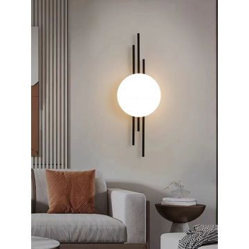 Aplica de Perete Verticală, Design Minimalist cu Lumină Caldă, Model DM9216 – Iluminat Elegant și Modern pentru Oricare Cameră, Negru