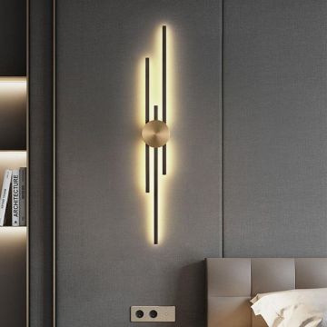 Aplica LED Contemporană, Design Artistic Negru/Auriu, Model DM143-600 – Iluminare Luxoasă și Rafinată pentru Casa Ta