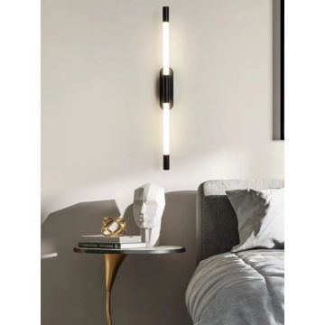 Aplică LED de Perete Neagră, Design Cilindric și Elegant, Model DM9208 – Iluminare Eficientă și Rafinament pentru Oricare Spațiu
