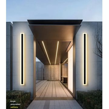 Aplică LED Exterior, 180cm, Design Liniar, Model DM904/180 BK, Negru – Soluție de Iluminat Contemporan pentru Exterior
