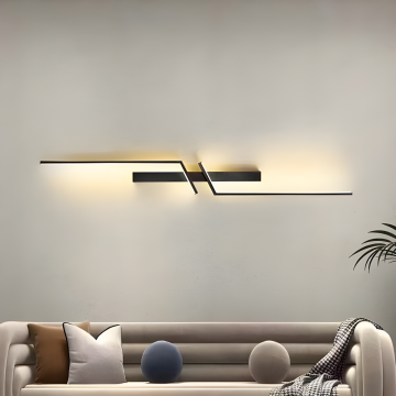 Aplica LED Modernă, 27W – Iluminare Eficientă cu 3 Funcții (Lumina Rece/Calda/Neutră) pentru Spații Interioare, Model DM9320 BK/100CM