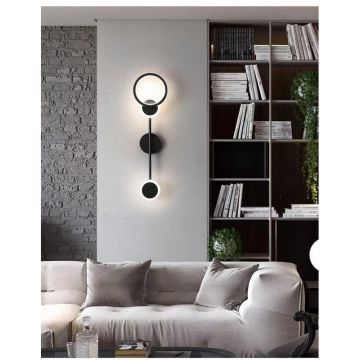 Aplică LED Neagră, Iluminare Eficientă și Modernă, Model DM9210 – Rafinament și Performanță în Iluminatul Interior