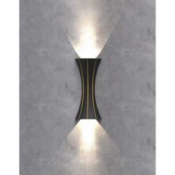 Aplica LED Negru Exterior 10W Lumina Calda