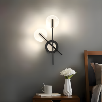 Aplica LED Premium cu Design Contemporan și Detalii Moderne, Model DM230725-2, Negru/Auriu – Impecabilă și Modernă pentru Orice Decor