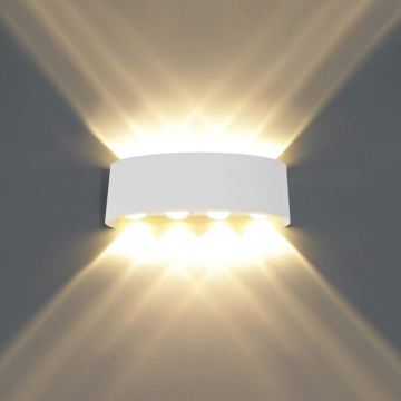 Aplica LED Premium de Exterior, Negru – Model Ondulat și Iluminare Modernă pentru Grădini și Terase